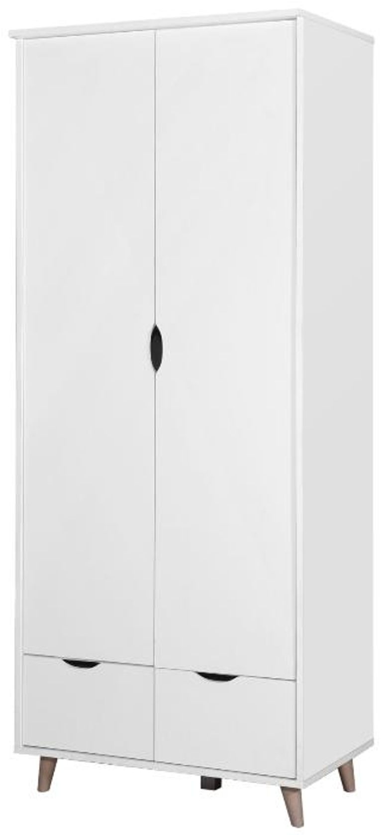 Perce White 2 Door 2 Drawer Wardrobe