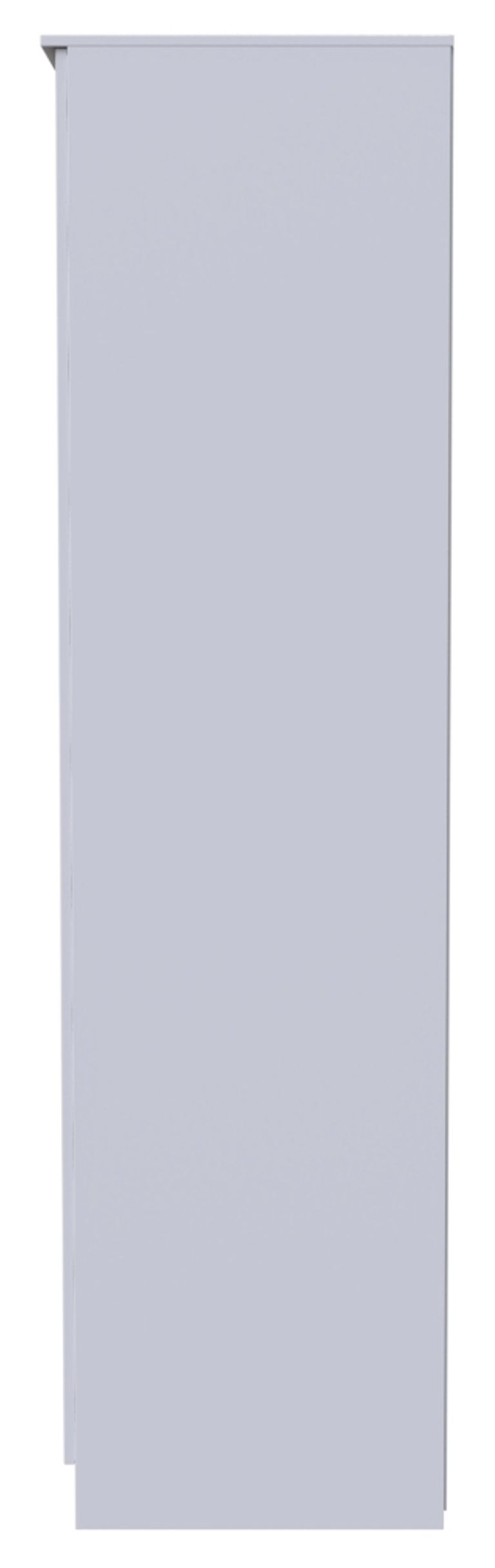 Plymouth White Gloss 2 Door Plain Tall Wardrobe