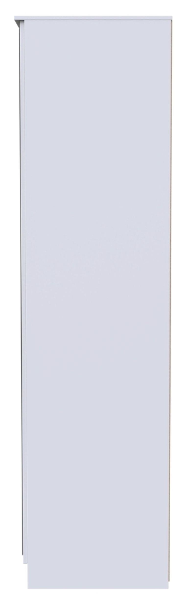 Plymouth White Gloss 2 Door Tall Wardrobe - 1 Mirror