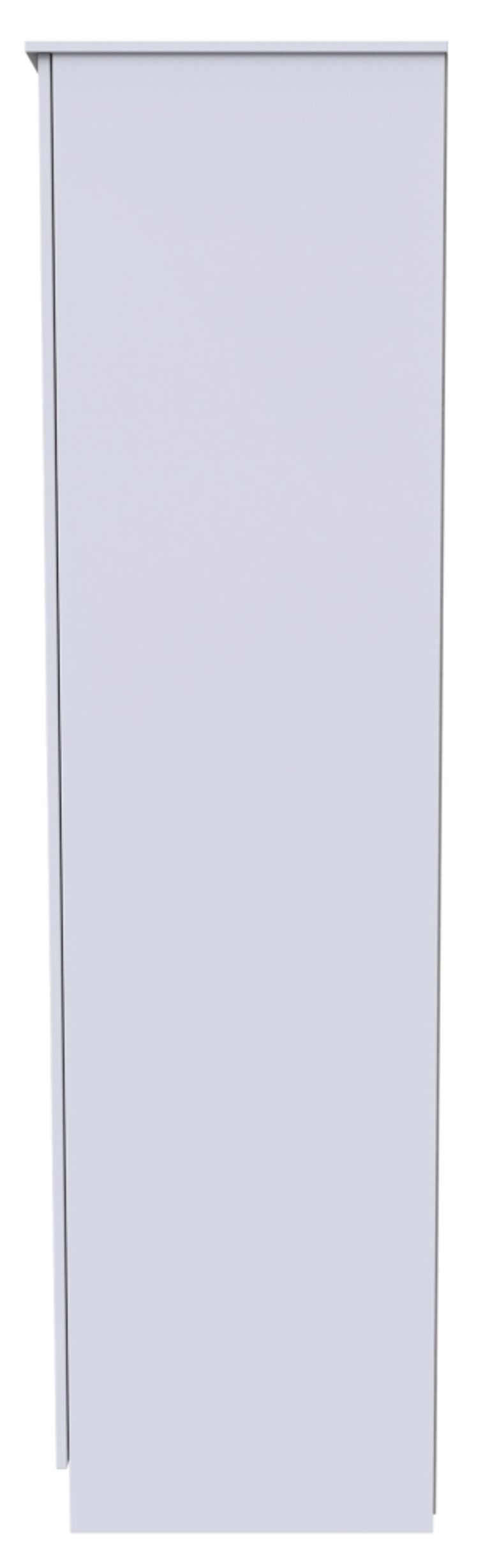 Plymouth White Gloss 3 Door Tall Combi Wardrobe - 1 Mirror and LHF 2 Drawers