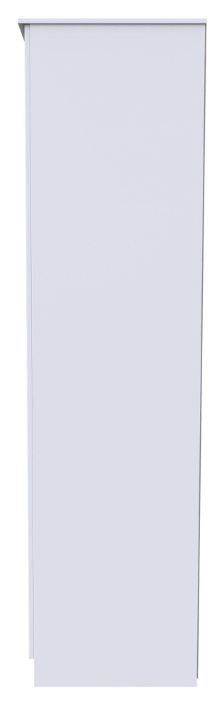 Plymouth White Gloss 3 Door Tall Triple Wardrobe - 1 Mirror