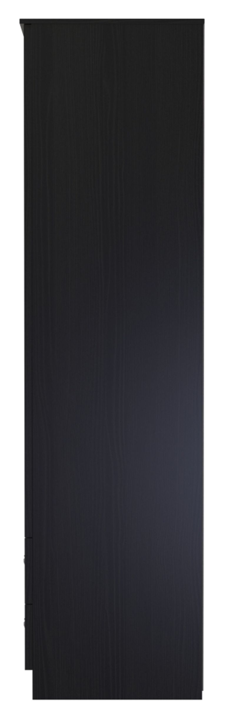 Rattan and Black Ash 2 Door 2 Drawer Double Wardrobe