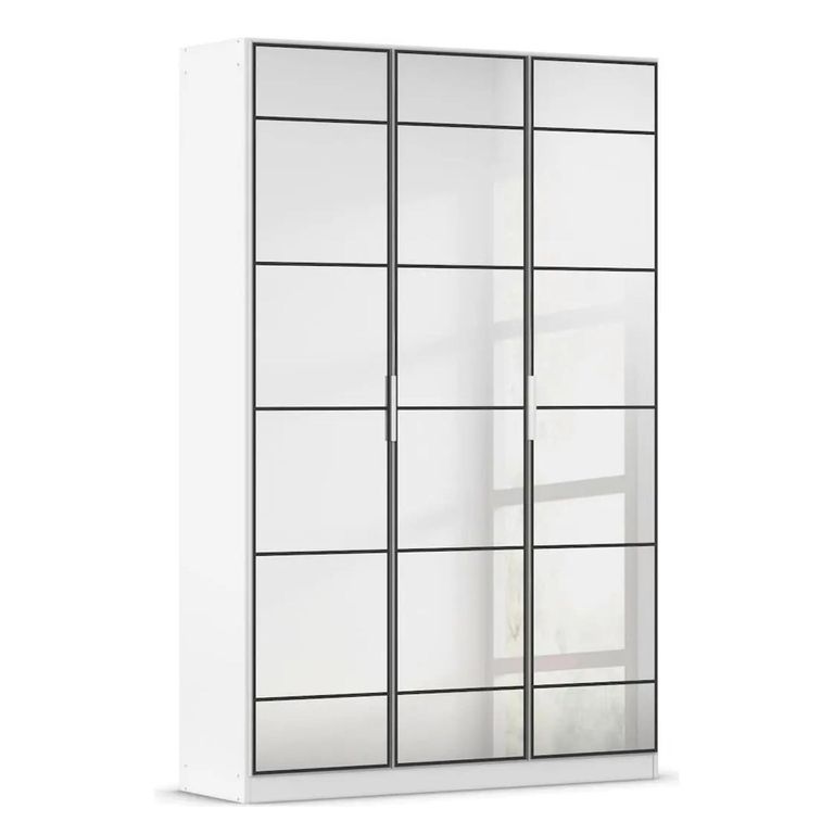 Rauch Acero 136cm 3 Door Mirrored Wardrobe - Alpine White