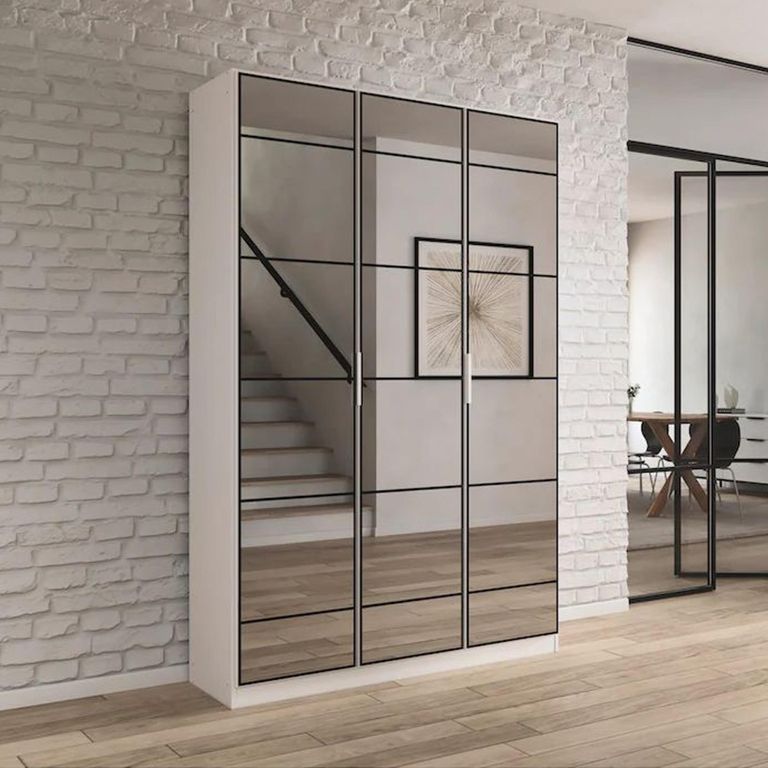 Rauch Acero 136cm 3 Door Mirrored Wardrobe - Alpine White
