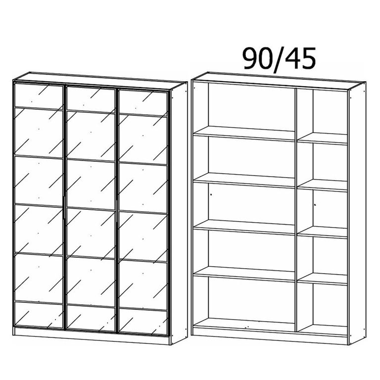 Rauch Acero 136cm 3 Door Mirrored Wardrobe - Artisan Oak