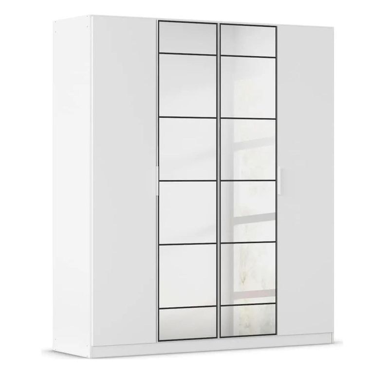 Rauch Acero 181cm 4 Door Mirror Wardrobe - Alpine White