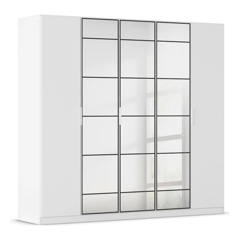 Rauch Acero 226cm 5 Door Mirror Wardrobe - Alpine White