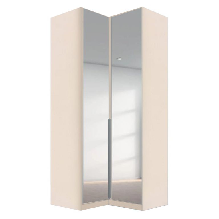 Rauch Alabama 100cm 2 Door Corner Mirrored Wardrobe - Champagne