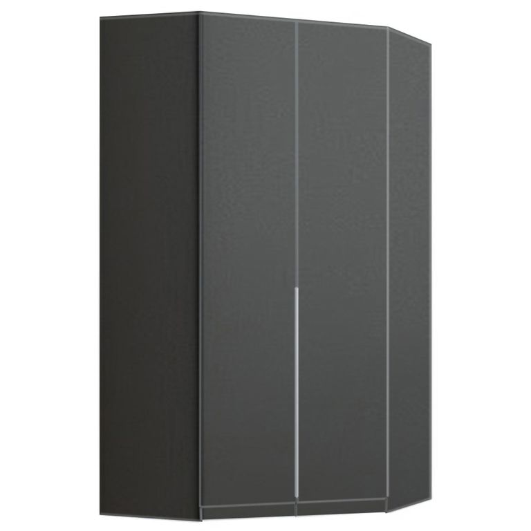 Rauch Alabama 117cm 2 Door Corner Wardrobe - Metallic Dark Grey