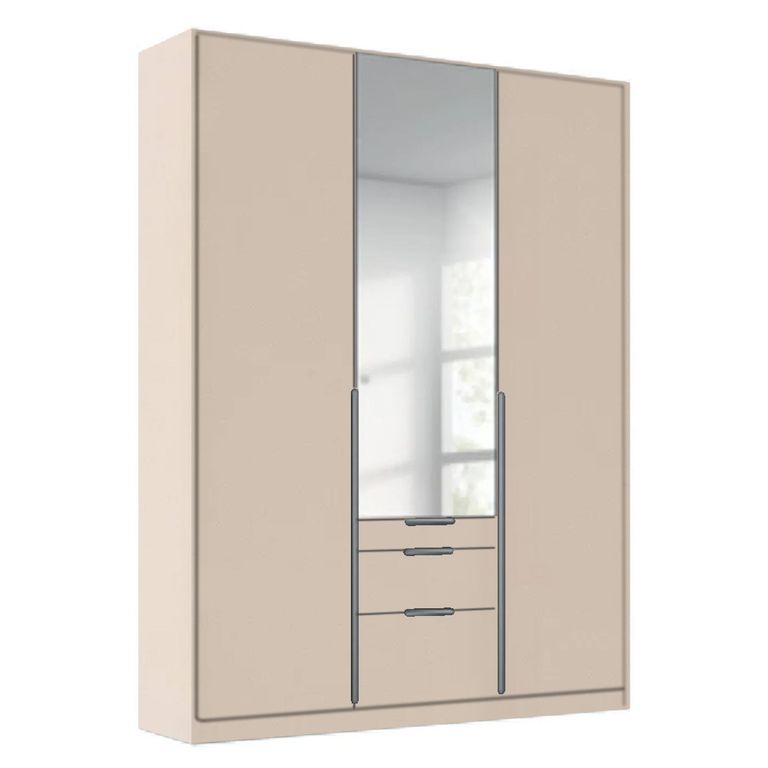 Alabama Wardrobe - 136cm - 3 Door - Combi - Champagne