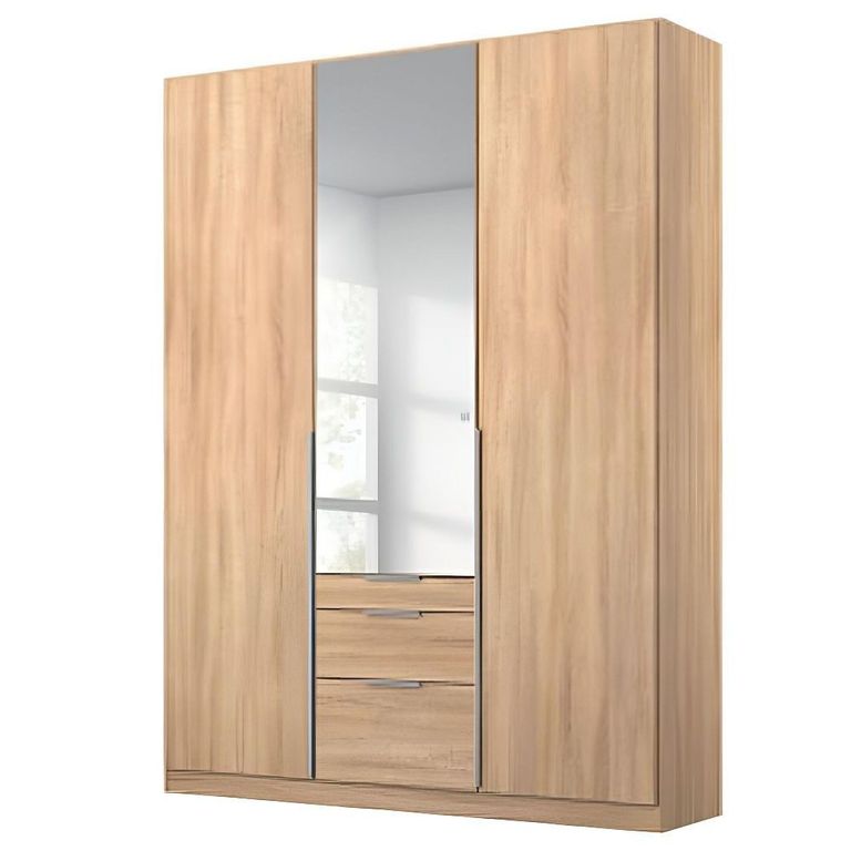 Alabama Wardrobe - 136cm - 3 Door - Combi - Sonoma Oak