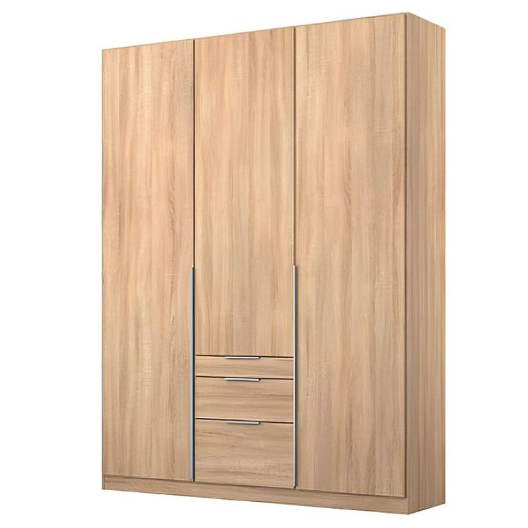Alabama Wardrobe - 136cm - 3 Door - Drawer - Sonoma Oak