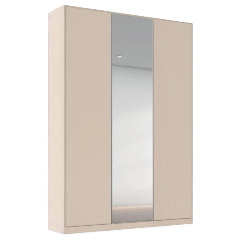 Alabama Wardrobe - 136cm - 3 Door - Mirror - Champagne