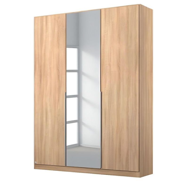 Alabama Wardrobe - 136cm - 3 Door - Mirror - Sonoma Oak