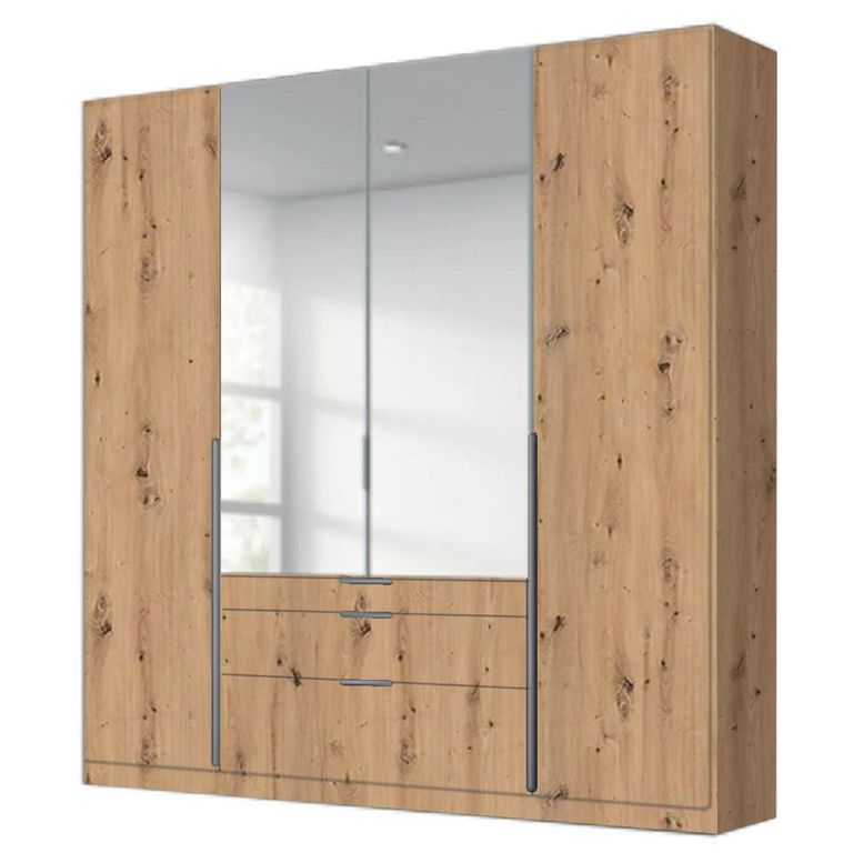 Alabama Wardrobe - 181cm - 4 Door - Combi - Artisan Oak
