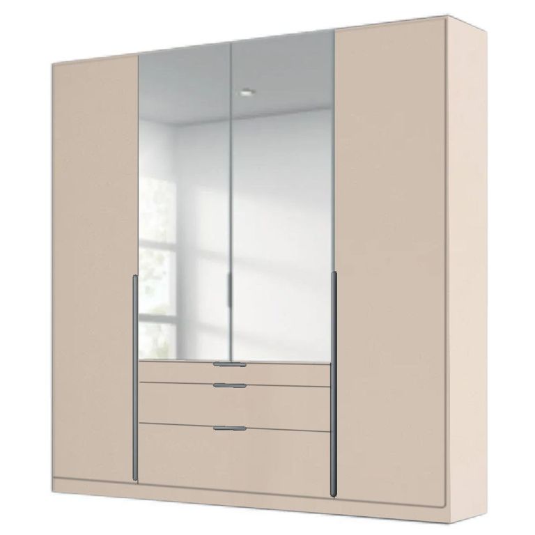 Alabama Wardrobe - 181cm - 4 Door - Combi - Champagne