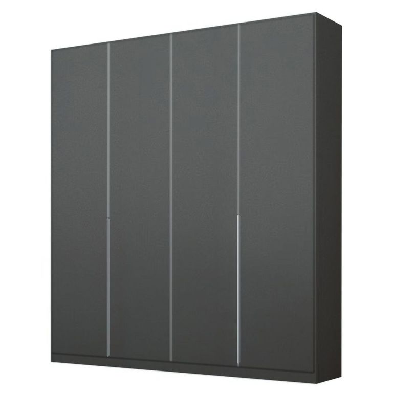 Alabama Wardrobe - 181cm - 4 Door - Metallic Dark Grey