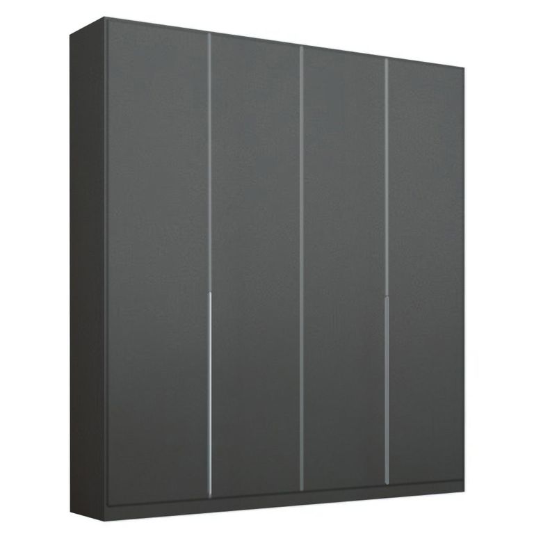 Alabama Wardrobe - 181cm - 4 Door - Metallic Dark Grey