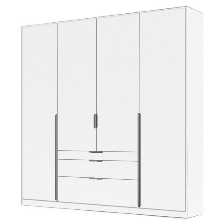 Alabama Wardrobe - 181cm - 4 Door - Drawer - Alpine White