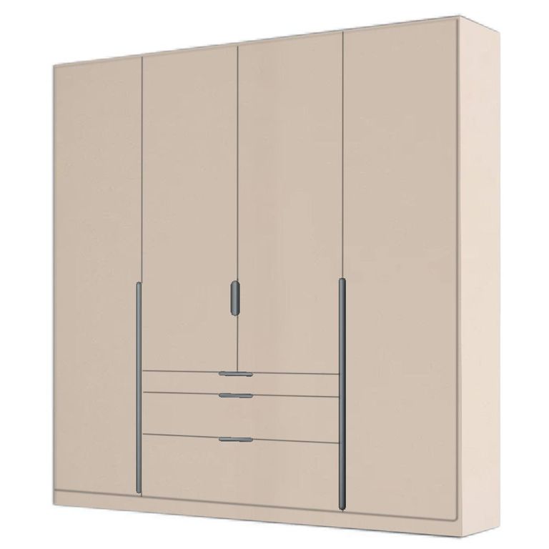 Alabama Wardrobe - 181cm - 4 Door - Drawer - Champagne