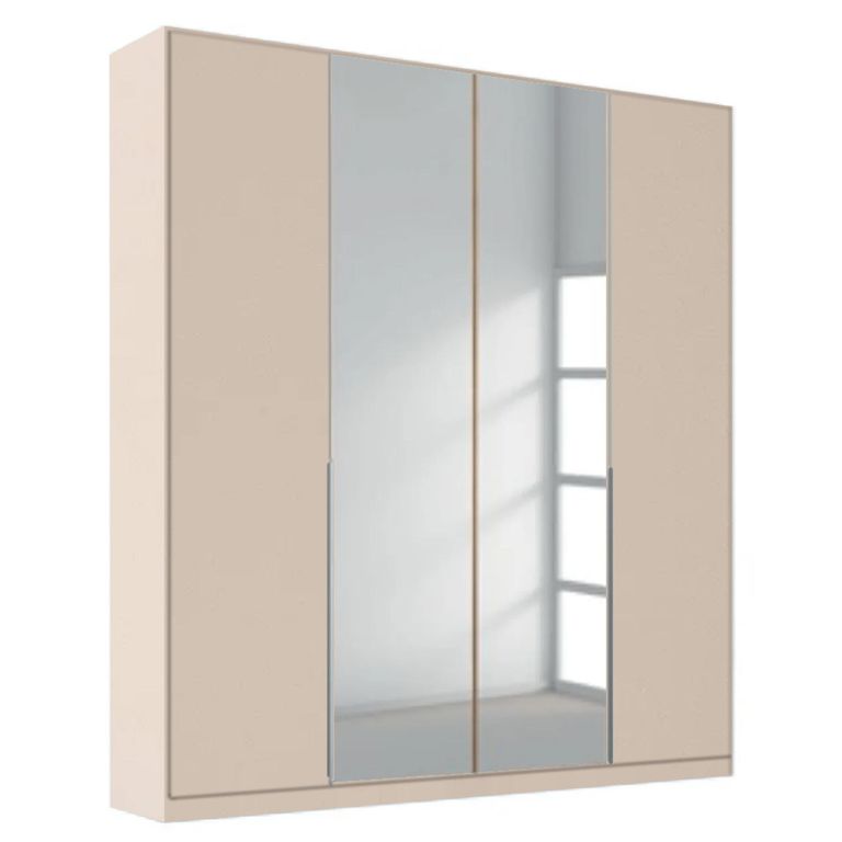 Alabama Wardrobe - 181cm - 4 Door - Mirror - Champagne