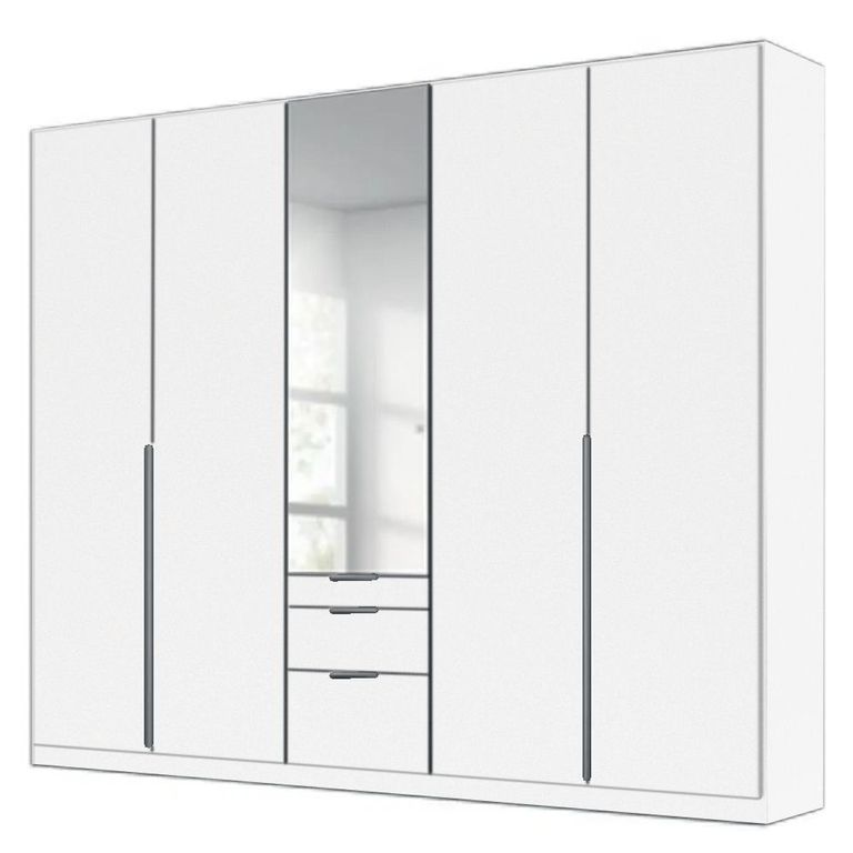 Alabama Wardrobe - 226cm - 5 Door - Combi - Alpine White