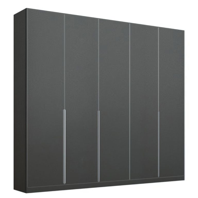 Alabama Wardrobe - 226cm - 5 Door - Metallic Dark Grey