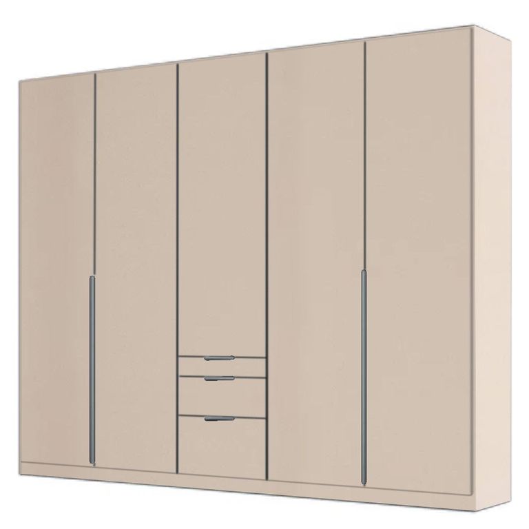 Alabama Wardrobe - 226cm - 5 Door - Drawer - Champagne