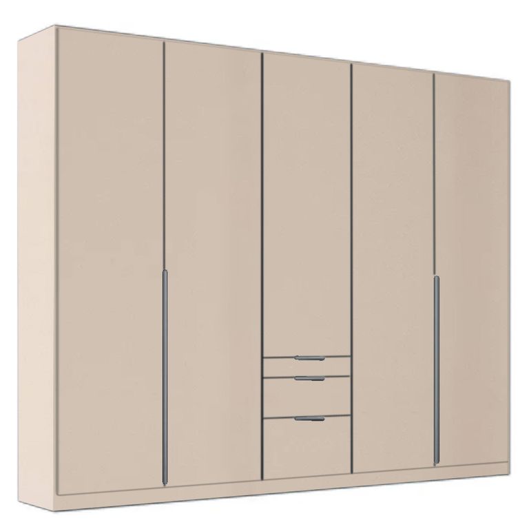 Alabama Wardrobe - 226cm - 5 Door - Drawer - Champagne