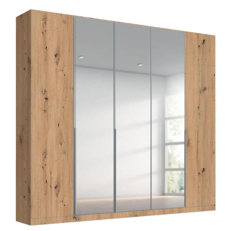 Alabama Wardrobe - 226cm - 5 Door - Mirror - Artisan Oak