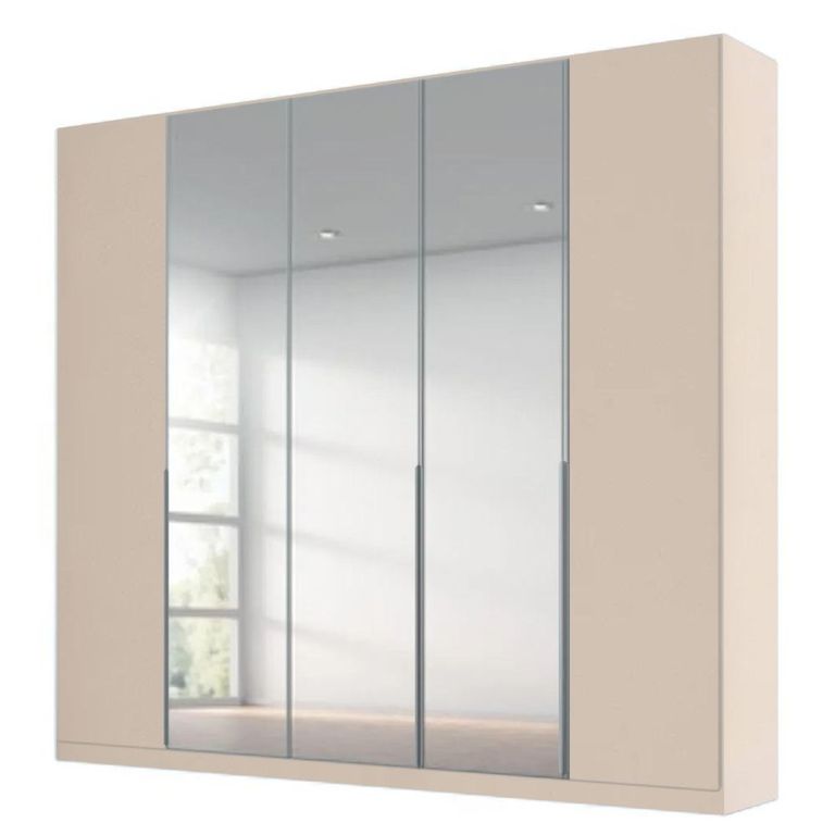 Alabama Wardrobe - 226cm - 5 Door - Mirror - Champagne