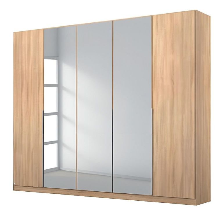 Alabama Wardrobe - 226cm - 5 Door - Mirror - Sonoma Oak