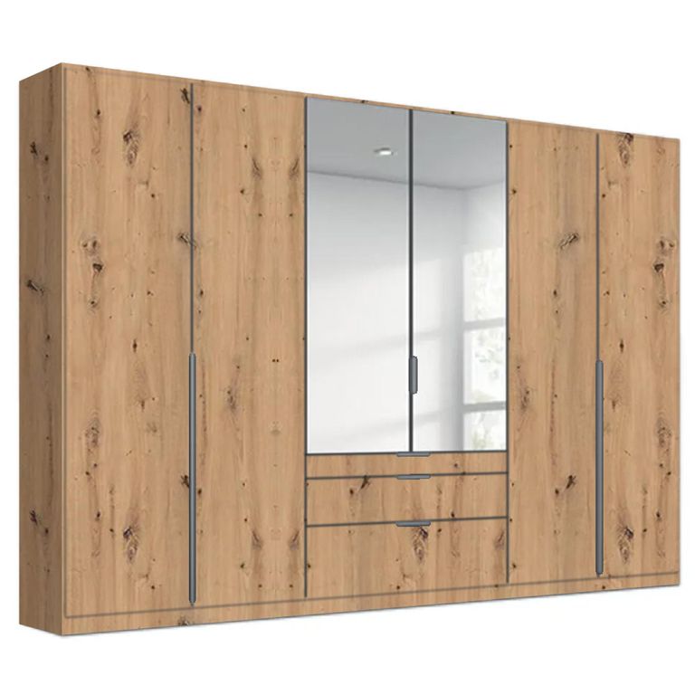 Rauch Alabama 271cm 6 Door Combi Wardrobe - Artisan Oak
