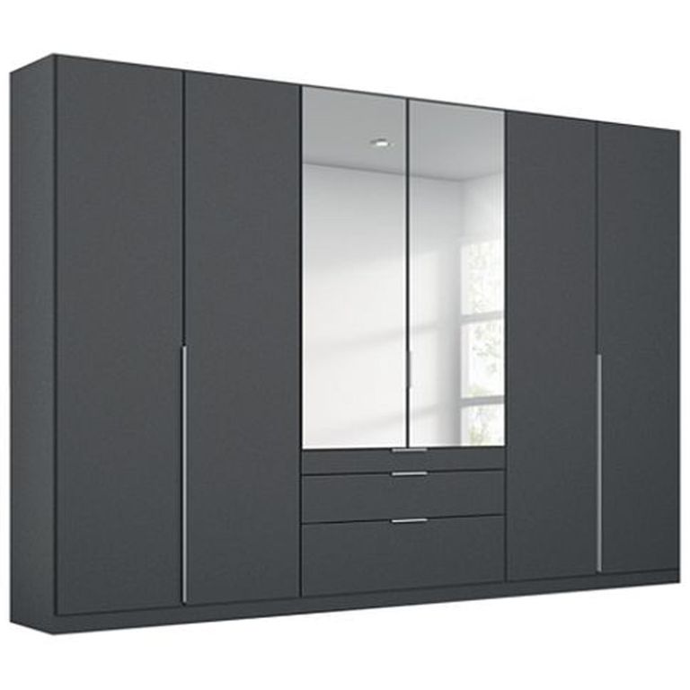 Rauch Alabama 271cm 6 Door Combi Wardrobe - Metallic Dark Grey