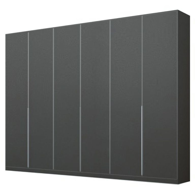 Alabama Wardrobe - 271cm - 6 Door - Metallic Dark Grey