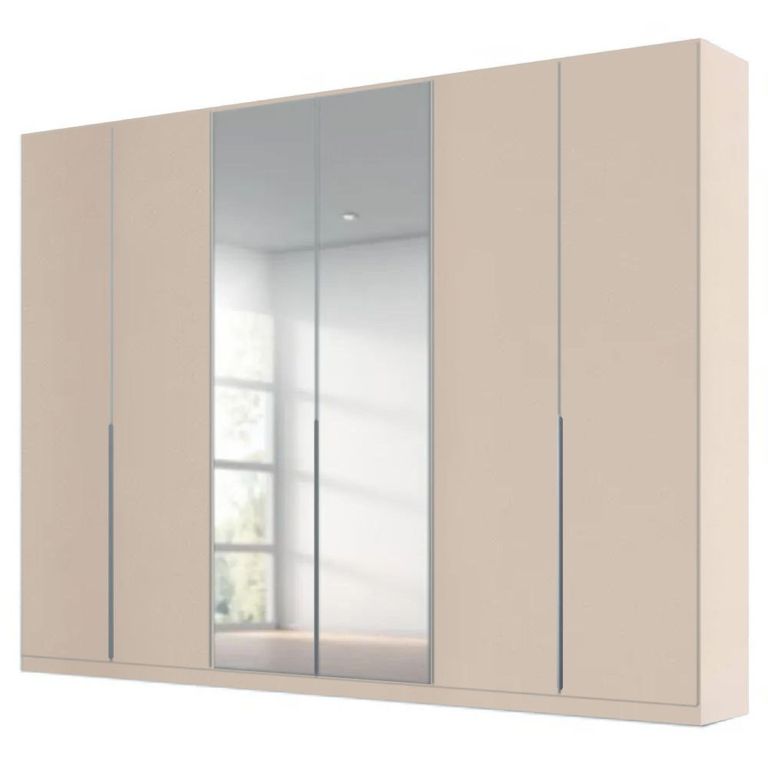 Alabama Wardrobe - 271cm - 6 Door - Mirror - Champagne