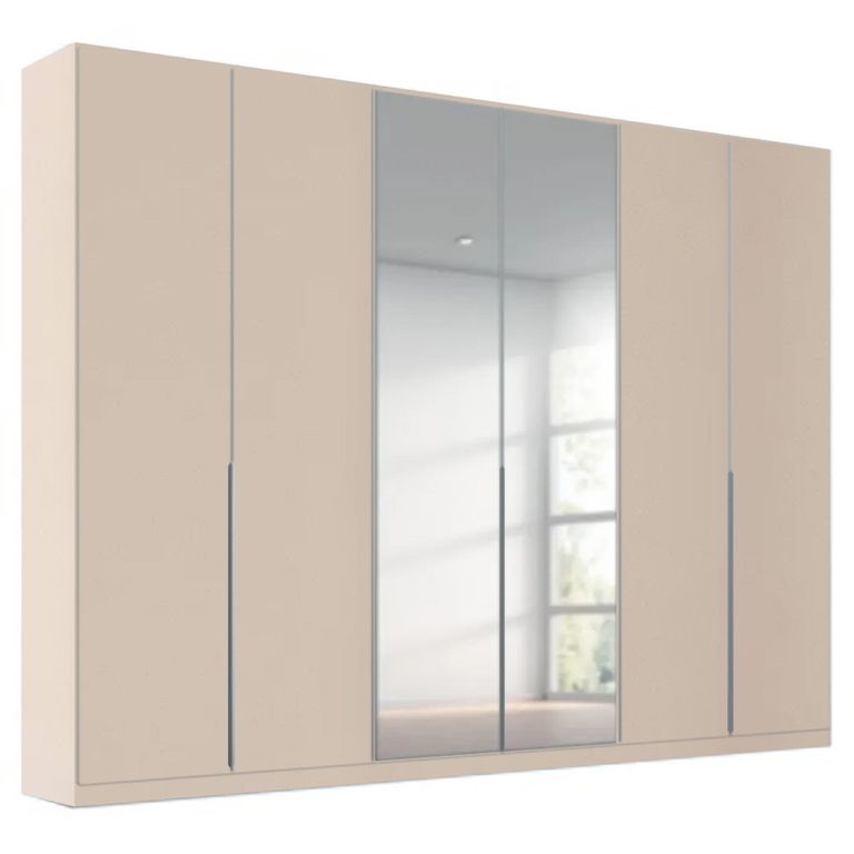 Alabama Wardrobe - 271cm - 6 Door - Mirror - Champagne