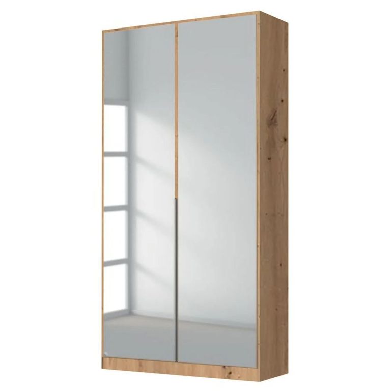 Rauch Alabama 91cm 2 Door Mirrored Wardrobe - Artisan Oak