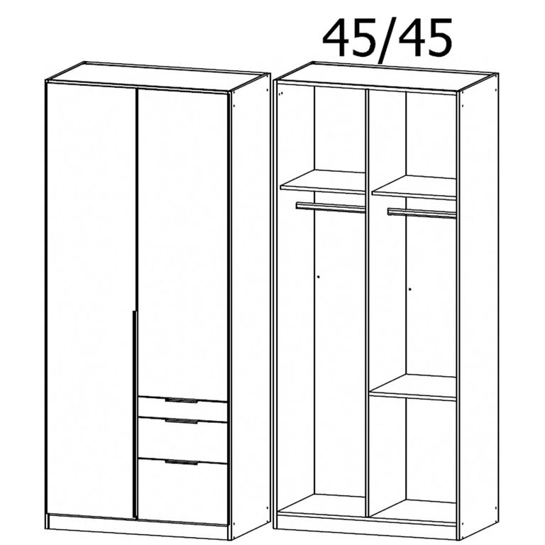 Rauch Alabama 91cm 2 Door Wardrobe with Drawer - Artisan Oak