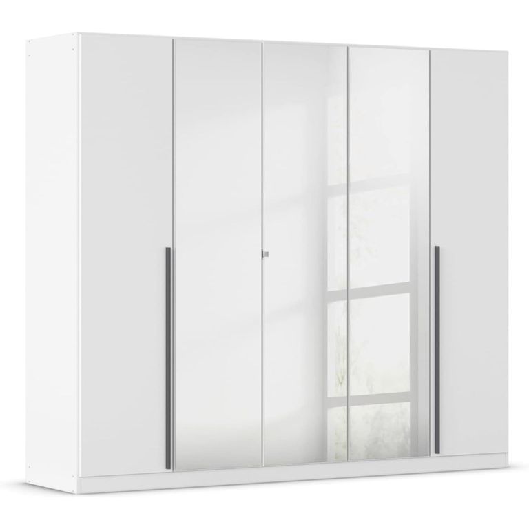 Rauch Alba 226cm 5 Door Mirror Wardrobe - Alpine White