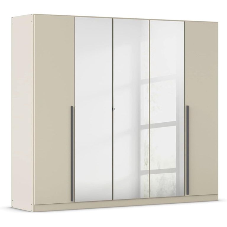 Rauch Alba 226cm 5 Door Mirror Wardrobe - Champagne