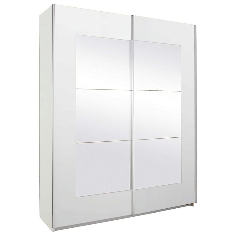Rauch Alegro 181cm 2 Door Sliding Wardrobe with Mirror - Alpine White
