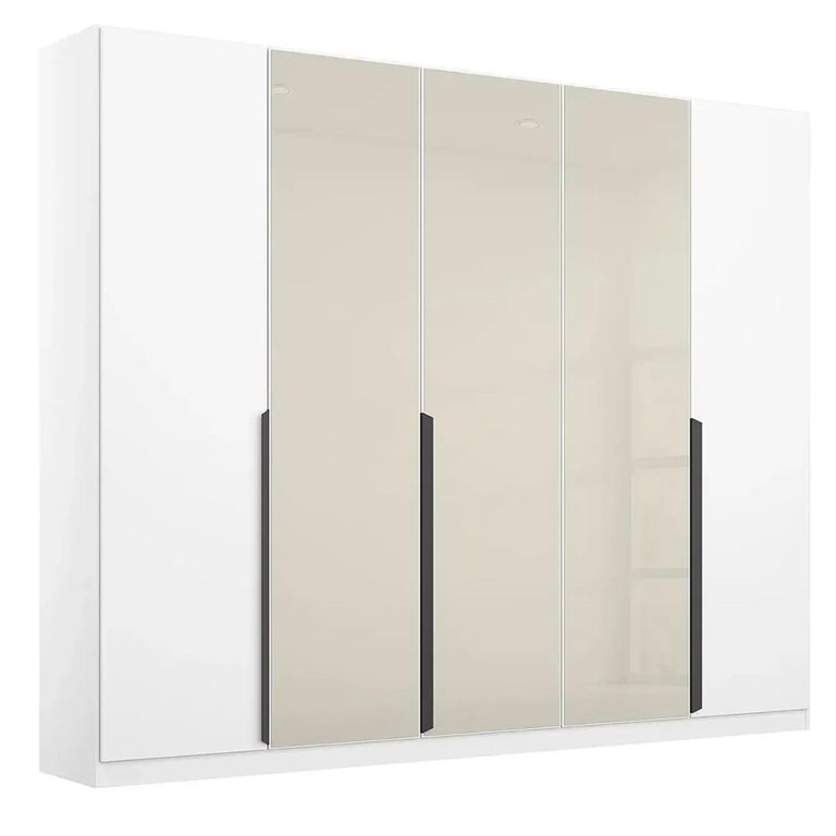 Rauch Artemis 226cm 5 Door Wardrobe - Alpine White and Champagne Glass