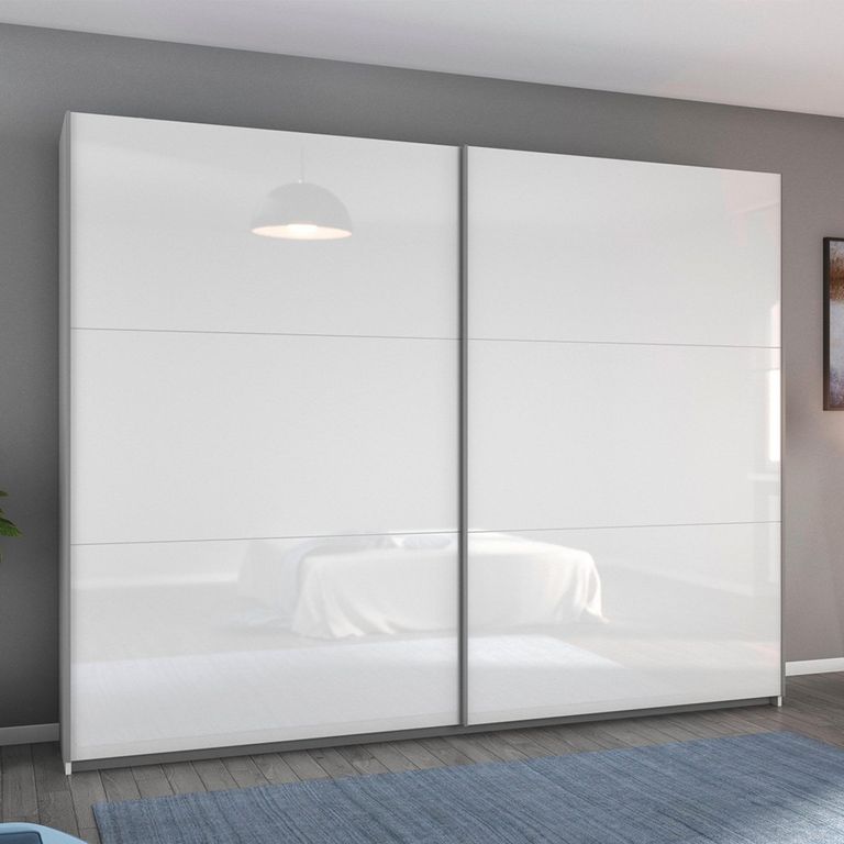 Rauch Aurelio 261cm White Gloss 2 Door Sliding Wardrobe