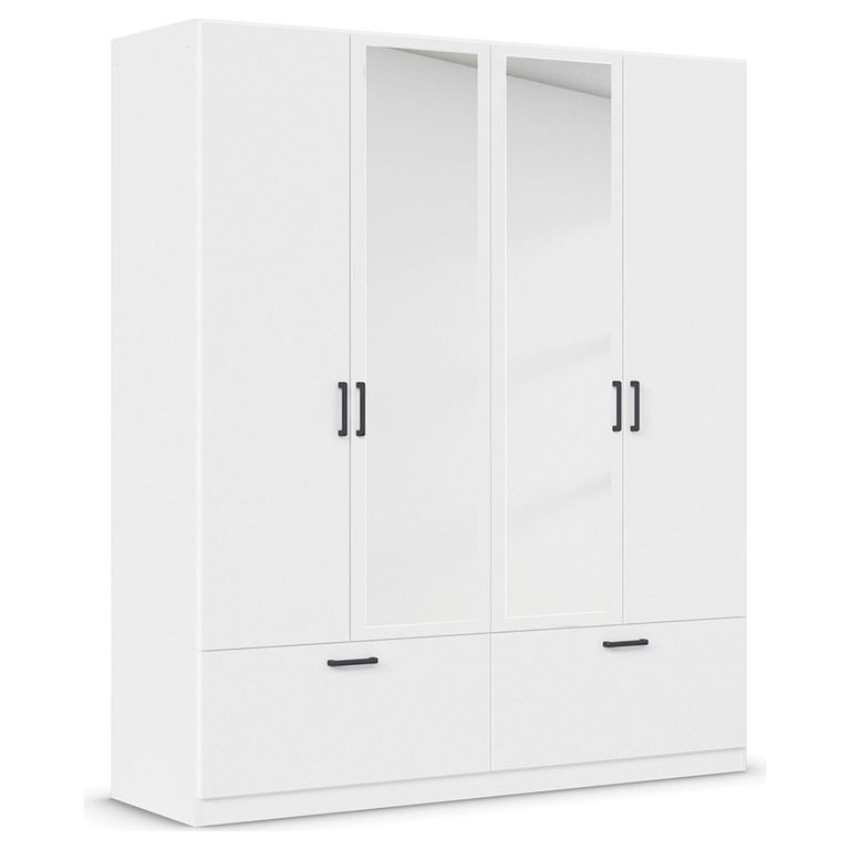 Rauch Bari 181cm 4 Door Combi Wardrobe with Drawers - Alpine White