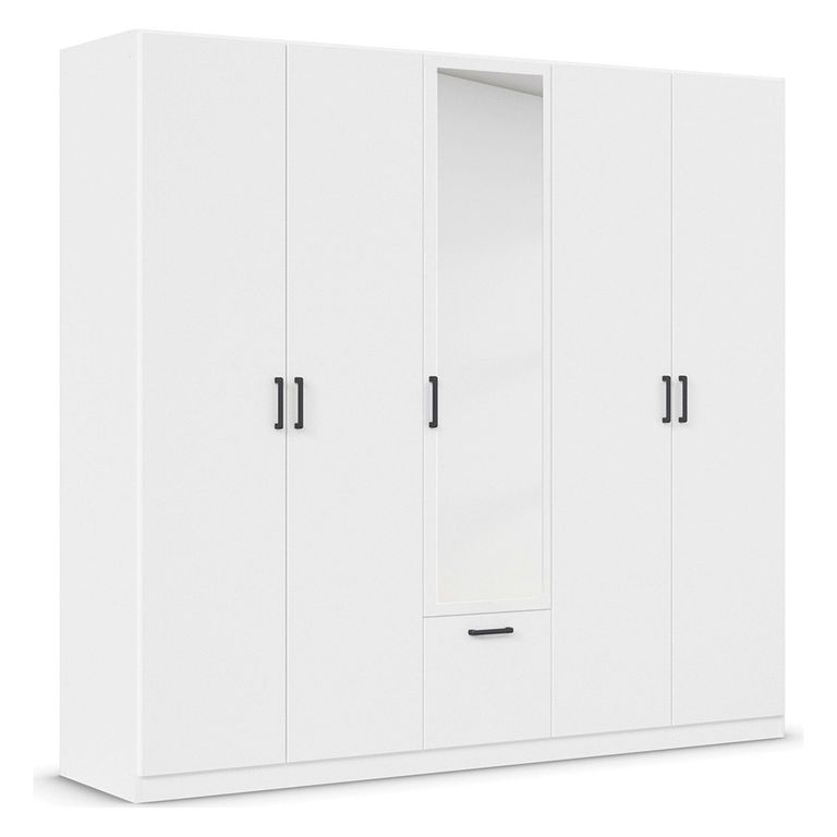 Rauch Bari 226cm 5 Door Combi Wardrobe - Alpine White