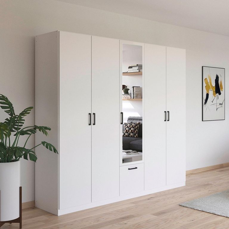 Rauch Bari 226cm 5 Door Combi Wardrobe - Alpine White