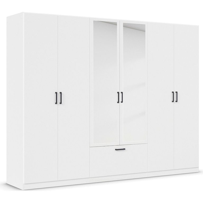 Rauch Bari 271cm 6 Door Combi Wardrobe - Alpine White