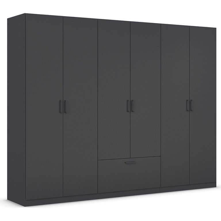Rauch Bari 271cm 6 Door Wardrobe - Metallic Grey