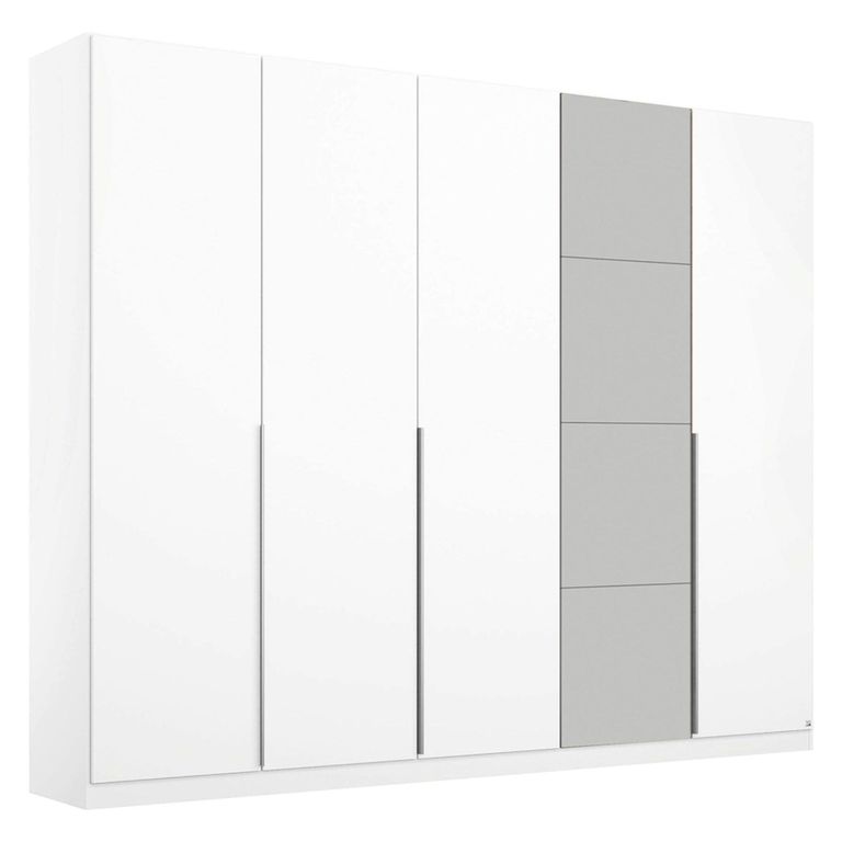 Rauch Bellezza 230cm 5 Door Wardrobe - Alpine White and Silk Grey